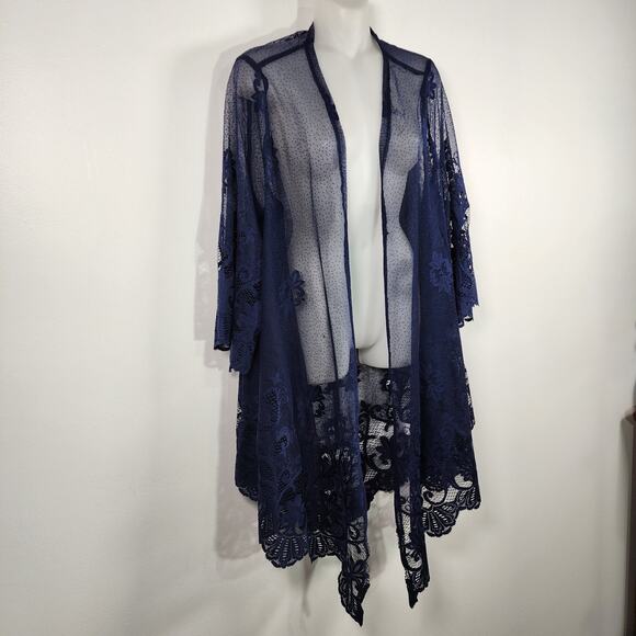 Maurices Womens Lace Kimono Blouse Dainty Boho Bell Sleeve XXL Romantic Hippie - Picture 4 of 12